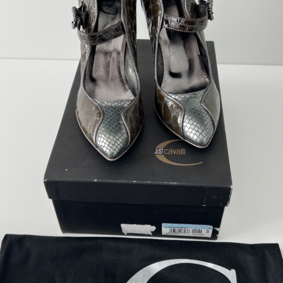 Just Cavalli all leather patern pump shoes - Picture 7 of 8